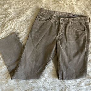 AG “The Graduate” tailored leg corduroy khaki pant